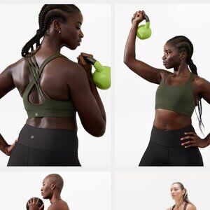 Athleta Train Free Bra A-C Aspen Olive (S)